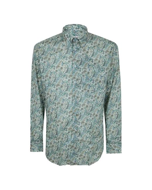 Etro Blue Paisley Shirt