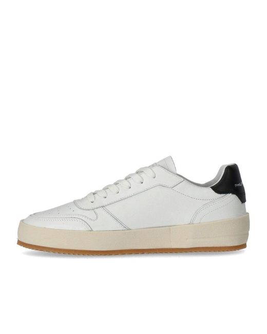 Nice Low White Black Sneaker Philippe Model pour homme