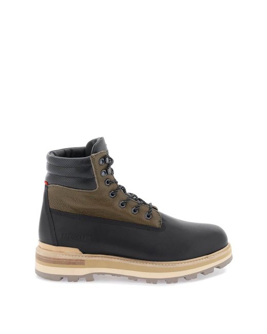 Peka Lace Up Boots di Moncler in Black