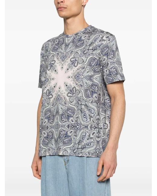 Etro Gray T-Shirt Roma