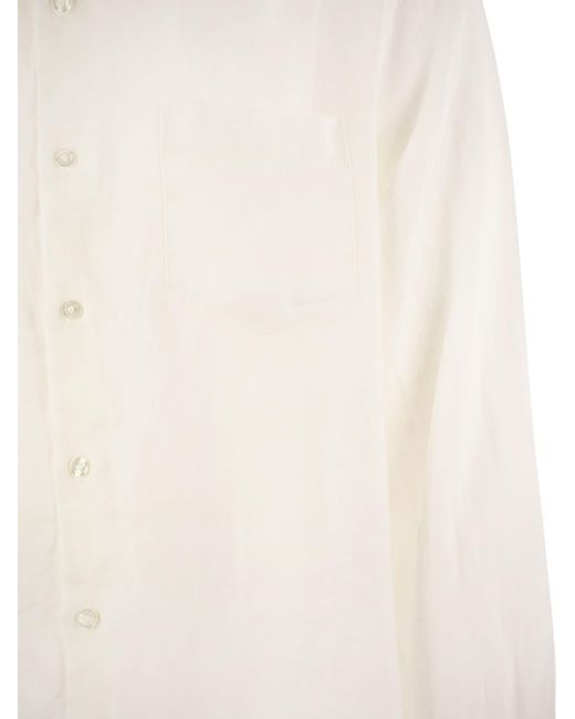 Vilebrequin White Long Sleeved Linen Shirt
