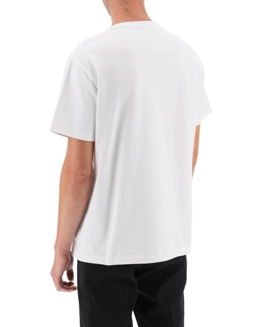 Alexander McQueen T -Shirt mit Uni -Logo und Schädeldruck in White für Herren