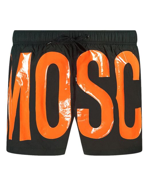 5B61445989 5125 Pantalones cortos negros Moschino de hombre de color Orange