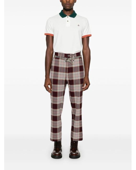 Vivienne Westwood Red Check Trousers for men