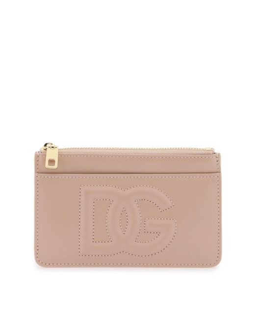 Dolce & Gabbana Pink Karteninhaber mit DG -Logo