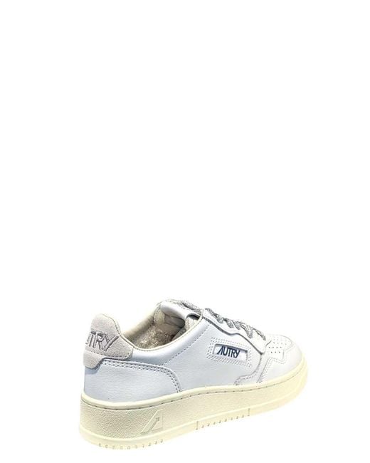 Autry White Medalist Low Wom Sw03 Leather/Swoll