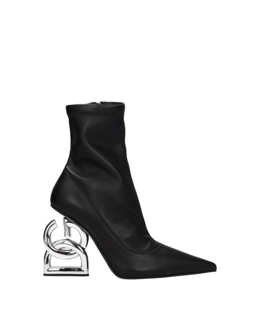 Dolce & Gabbana Black Dolce&Gabbana Stivaletti Donna Pelle Nero for men