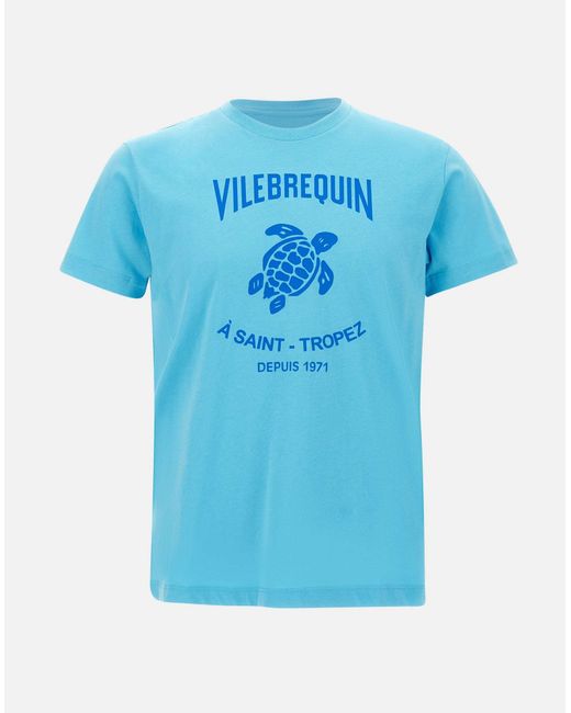 Vilebrequin Portisol Baumwoll-T-Shirt in Blue für Herren