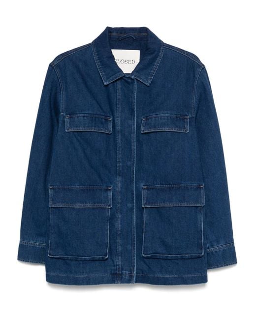 Closed Blue Field Jacket Clothing