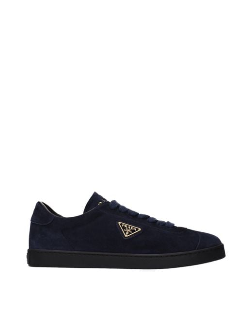 Prada Blue Sneakers Suede