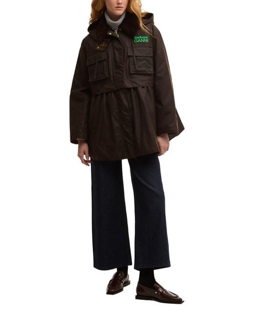 BARBOUR X GANNI Black "Barbour X Gannni" Coat