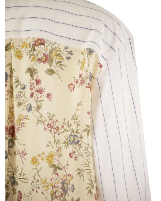 Corolla Algodón y camisa de la espalda de seda Weekend by Maxmara de color White