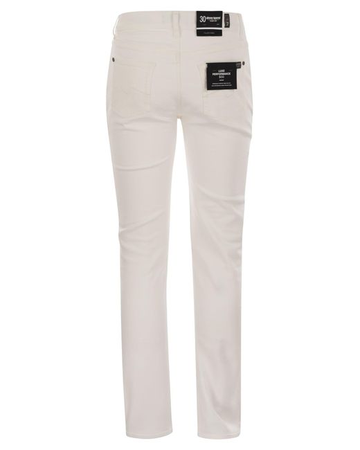 7 For All Mankind White Slimmy Tapered for men