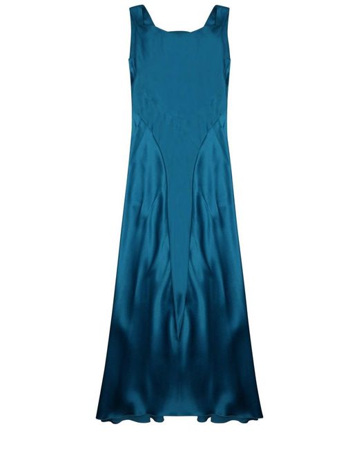Alberta Ferretti Women's Blue Silk Blend Long Dress - www.disolcolor.com Alberta Ferretti Women's Blue Silk Blend Long Dress - www.disolcolor.com
