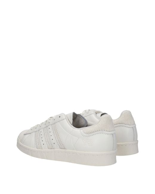 Y-3 White Sneakers Superstar Uomo Pelle Bianco for men