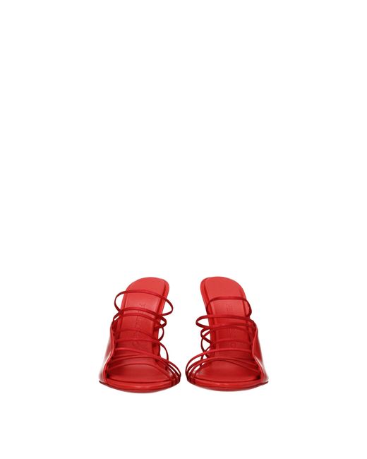 Ferragamo Red Sandals/Flame Leather