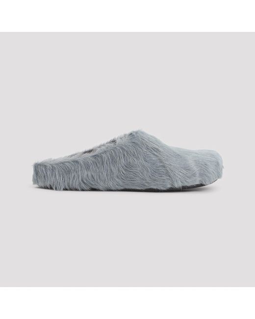 Marni Gray Calf Hair Flat