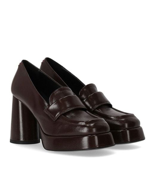 Halmanera Brown Glaze Dark Heeled Loafer