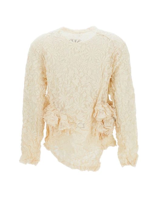 Comme des Garçons White Rouched Top