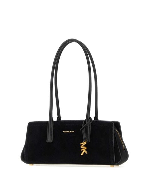 MICHAEL Michael Kors Black Suede Shoulder Bag