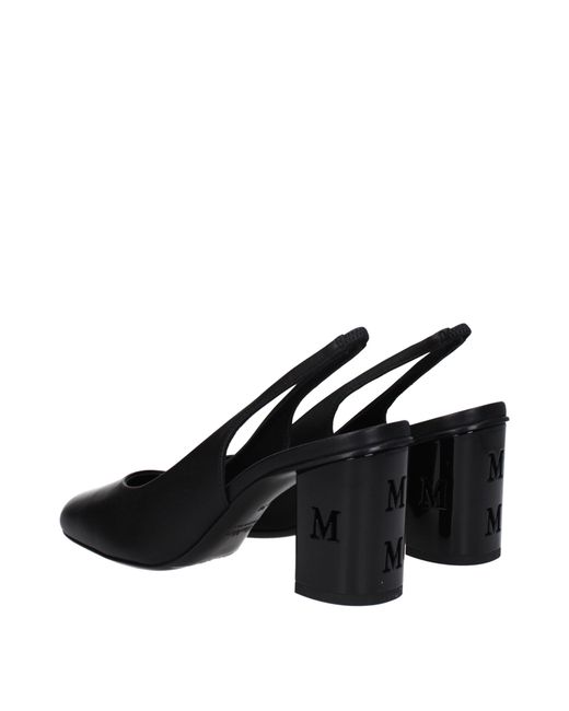 Max Mara Blue Slingback Heels Square Toe Block Heel