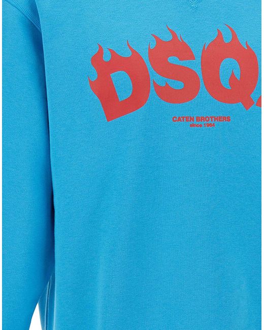 Turquoise Cool Fit Crewneck Sweeck Sweats DSquared² de hombre de color Blue