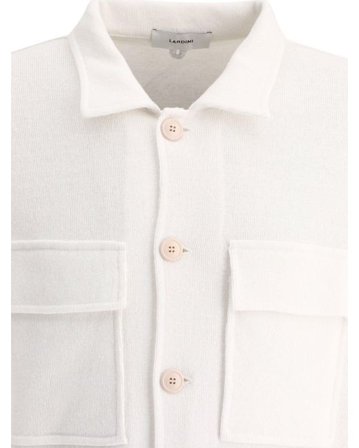 Sursirt avec des poches de poitrine Lardini pour homme en coloris White