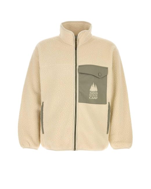 Maison Kitsuné Natural Ivory Pile Jacket