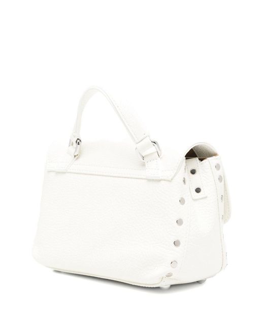 Zanellato White Postina Daily Baby Leather Handbag