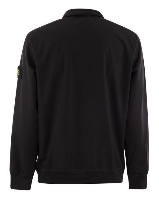 Stone Island Sweatshirt Met Zip in het Black voor heren