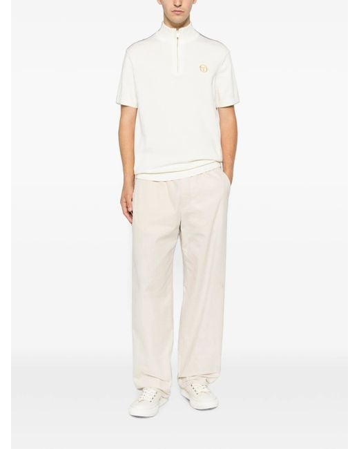 Sergio Tacchini White Daytone Knit Ss Polo