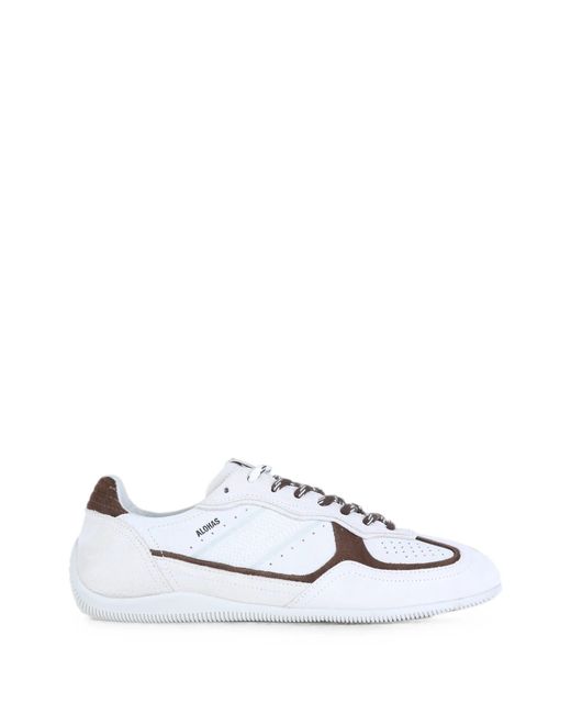 Alohas White Tb.91 Suede Cream Leather Sneakers
