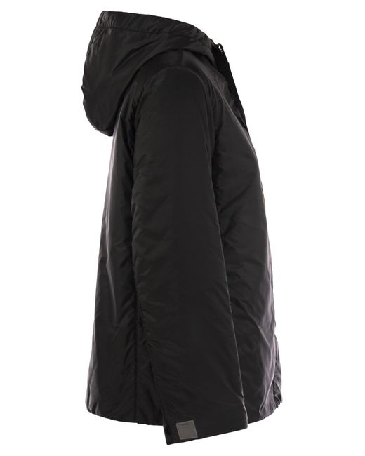 Max Mara Black Max Mara Die Würfel -Greenh -Tropf -Proof -Leinwand -Reisejacke