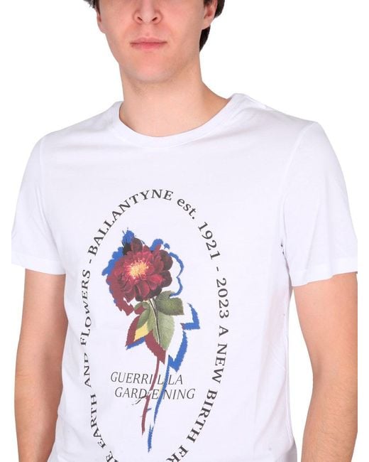 Ballantyne White Crewneck T-Shirt for men