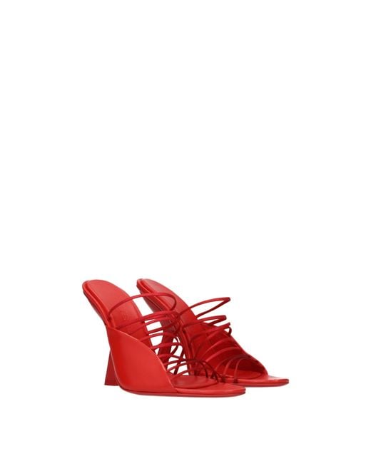 Ferragamo Red Sandals/Flame Leather