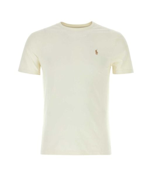 Polo Ralph Lauren White Sand Cotton T Shirt