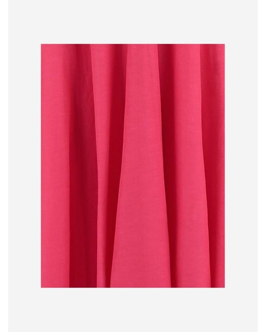 Tory Burch Linen En Viscose -jurk in het Pink