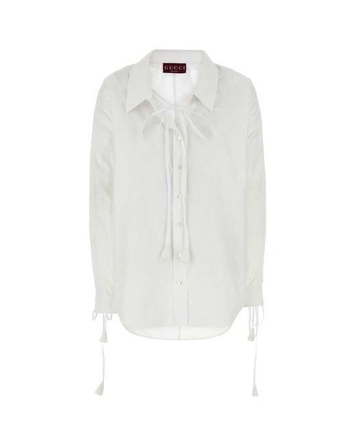 Gucci White Cotton Shirt