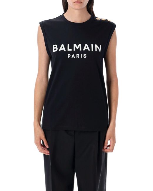 Balmain Black T -Shirts und Polos schwarz