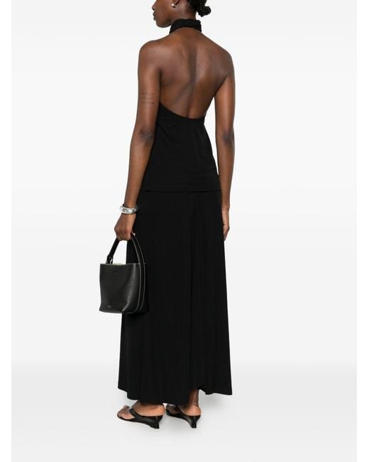 Totême Black Jersey Long Skirt