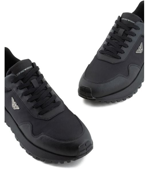 Emporio Armani Black Logo Sneakers for men