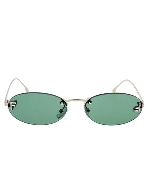 Fendi Green Sonnenbrille Fe4075us 5416n