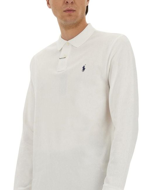 Polo Ralph Lauren White Shirt Collar Polo for men