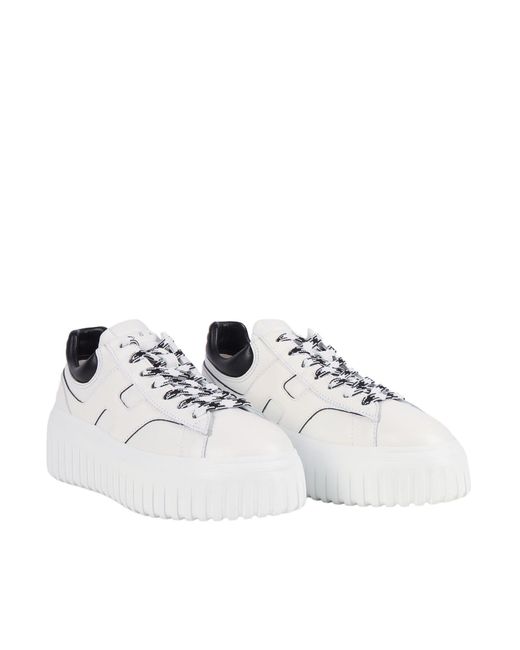Hogan White H Stripes Allacciato H Lissata