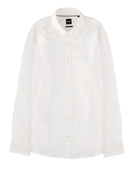 Boss White Shirt With Logo for men