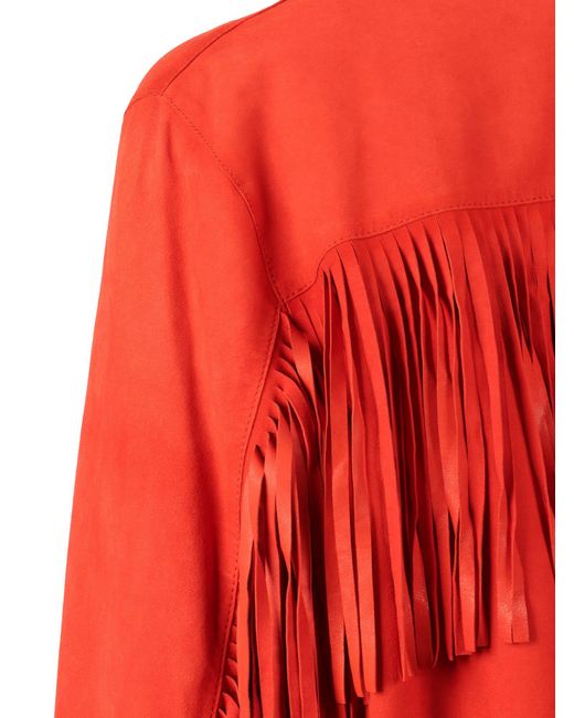Bully Red �Goat�Suede�Leather�Jacket