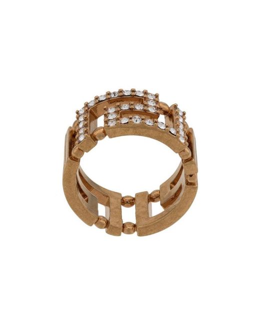 Versace Sleutelhanger Met Kristal in het Metallic