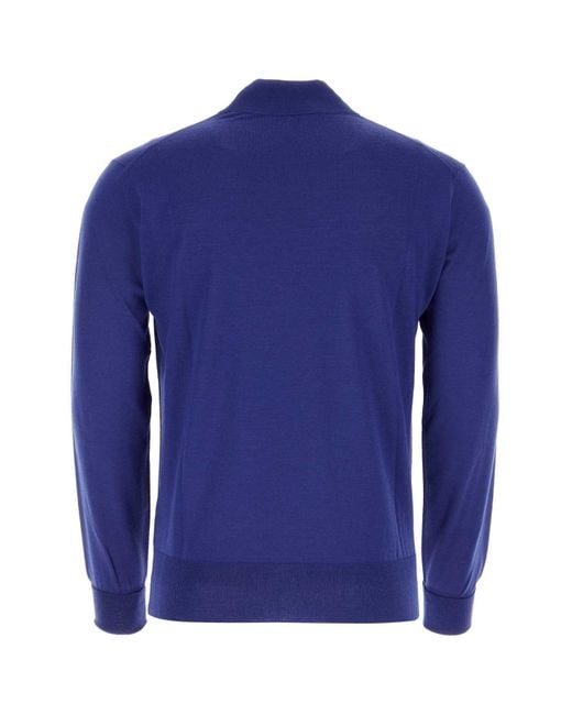 PT Torino Blue Electric Wool Sweater for men