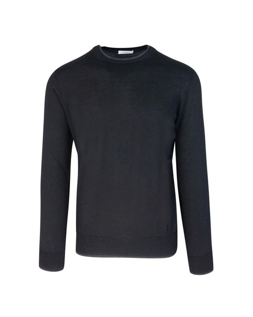 Paolo Pecora Maglia Girocollo Nero in het Blue