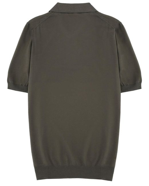 Fay Green Cotton Polo for men